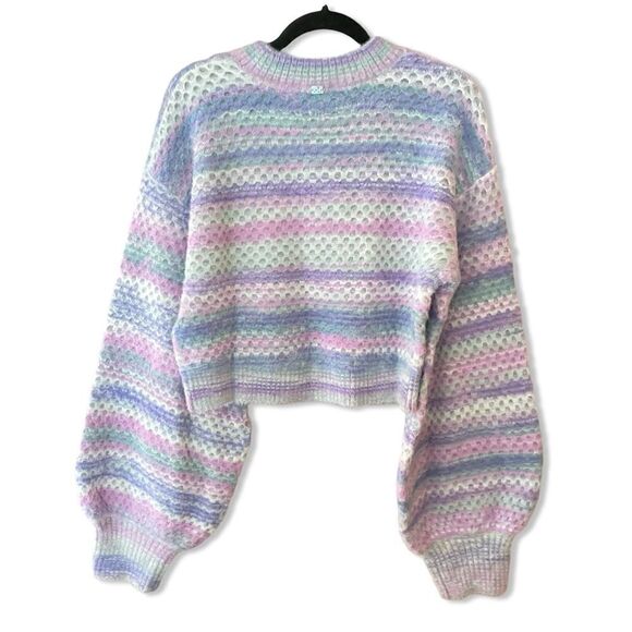 For Love and Lemons Kara Sweater Lavender pink Ombre fuzzy pullover top XL 1X - Picture 12 of 12